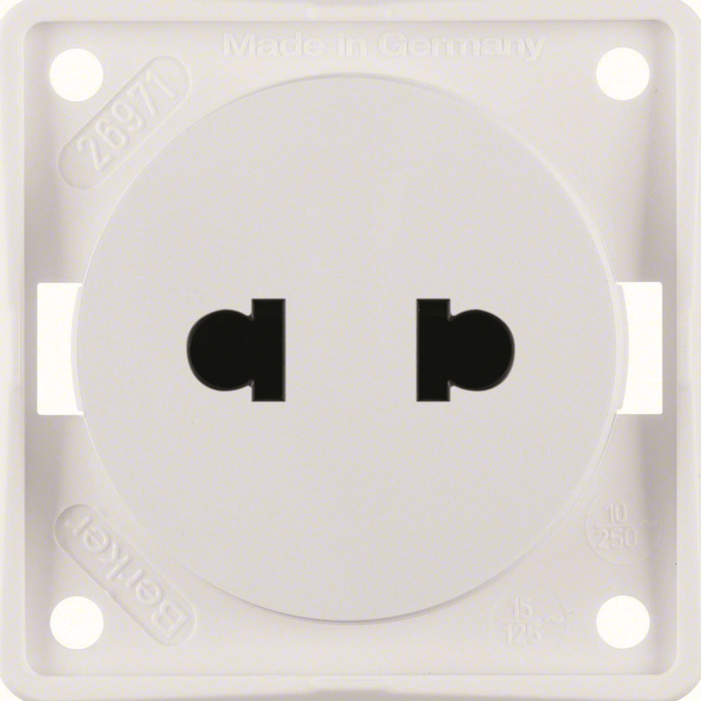 Berker Euro American Socket Outlet - Polar White (Shaver Socket)