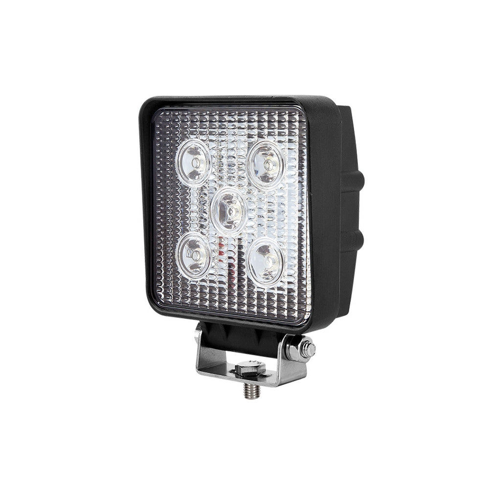 Square LED Work Light Black Housing- 12/24V DC