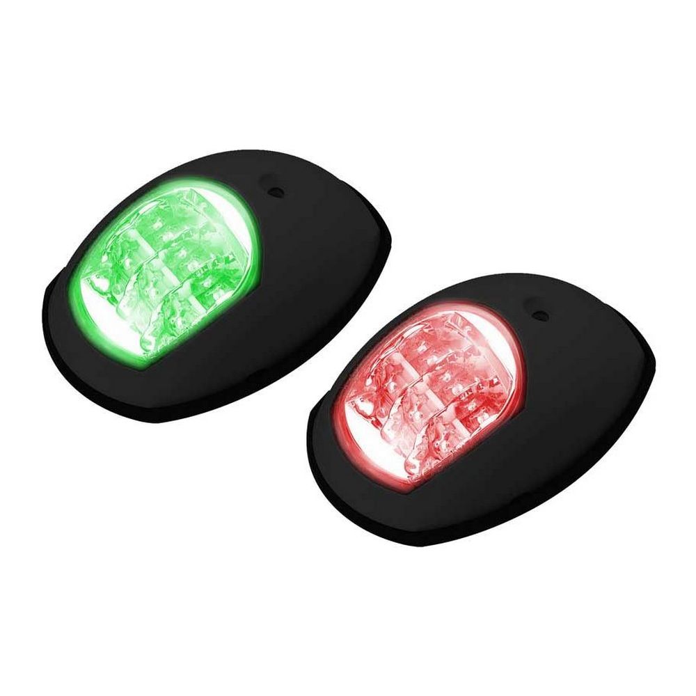 Pair of EvoLED Port &amp; Starboard LED Navigation Light - Black Housing