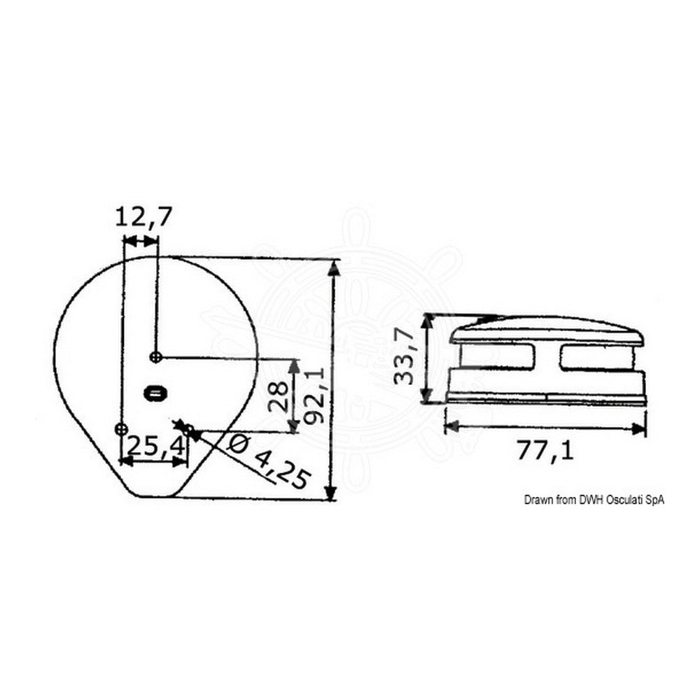 EvoLED Bi-Colour LED Horizontal Mounted Navigation Light - Stainless Steel Housing