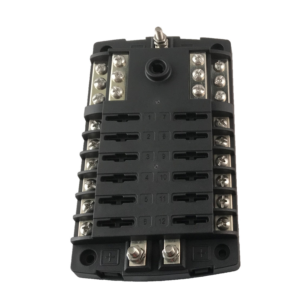 12 Way Fuse Box with Negative Bus