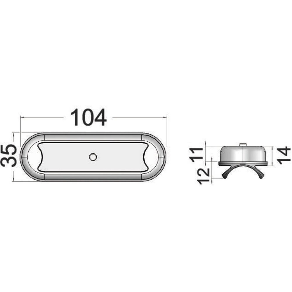 Bimini LED Light - Rail Mount - 12/24V