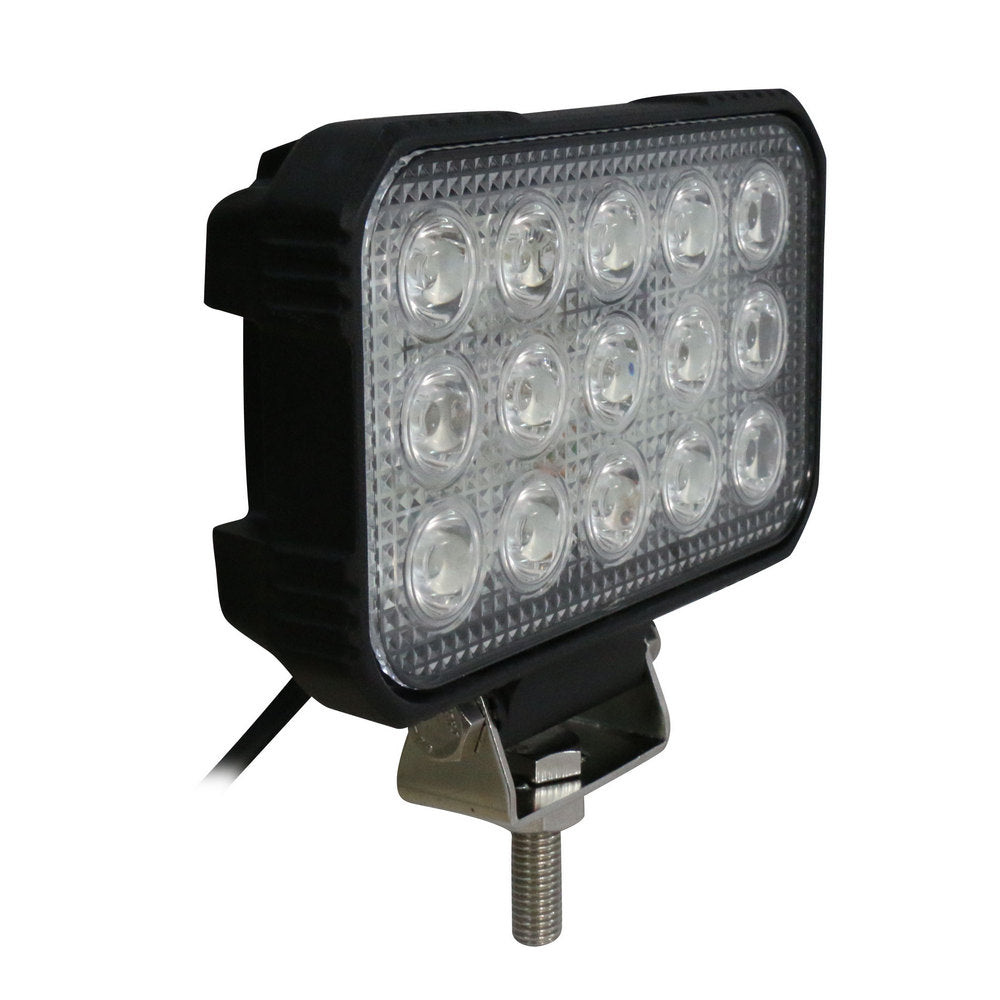Advanced Rectangular LED Work Light Black Housing 12 24V DC