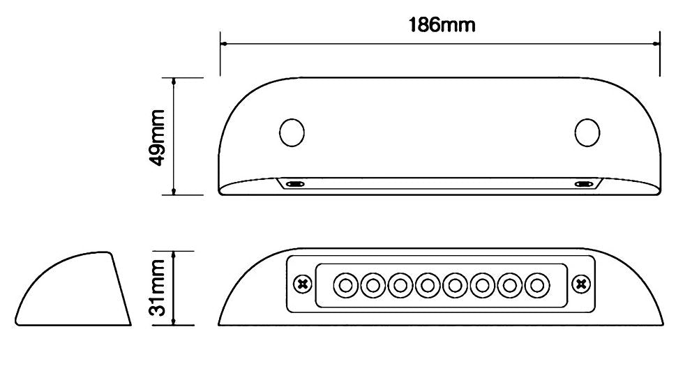 Mini LED Awning Light - Cool White - 12V