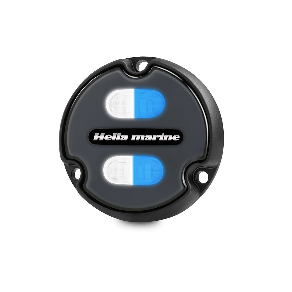 Hella Apelo A1 White &amp; Blue Underwater Light 1800 Lumens (Plastic Housing / Charcoal Lens)