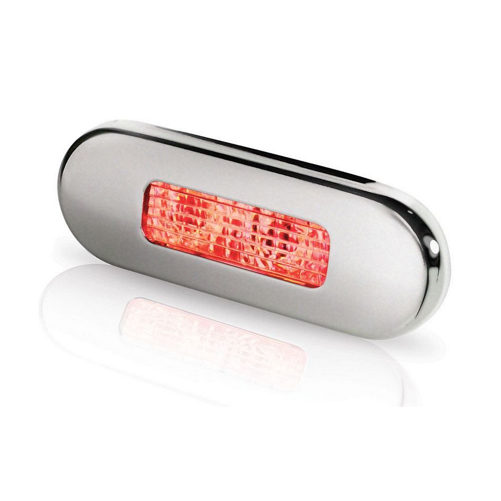 Hella Marine LED Oblong Courtesy Light with Stainless Steel Rim - 12/24V