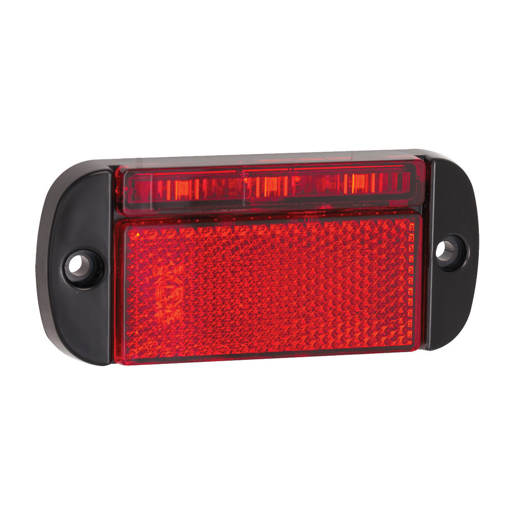 Slim LED Rear Marker Lamp/Reflector - 12/24V - 100x44x12mm
