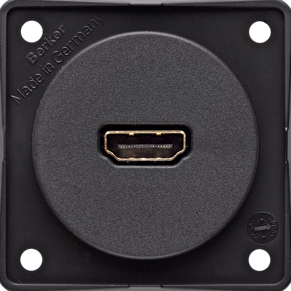 Berker HDMI Socket - Anthracite Black
