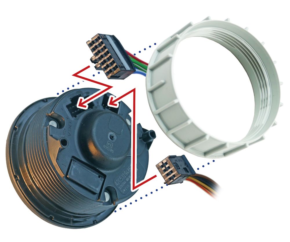 Veratron VDO Viewline 5000 RPM Tachometer with E/H - 85mm - Black Dial