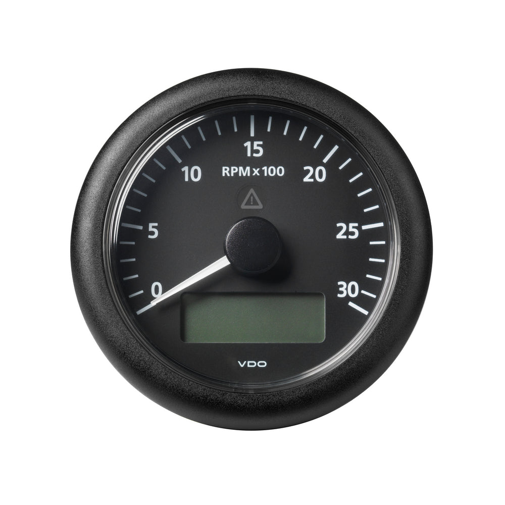 Veratron VDO Viewline 3000 RPM Tachometer with E/H - 85mm - Black Dial