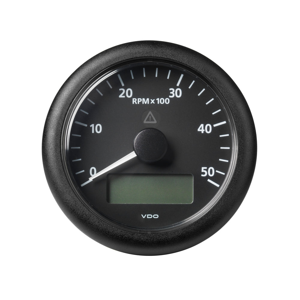 Veratron VDO Viewline 5000 RPM Tachometer with E/H - 85mm - Black Dial