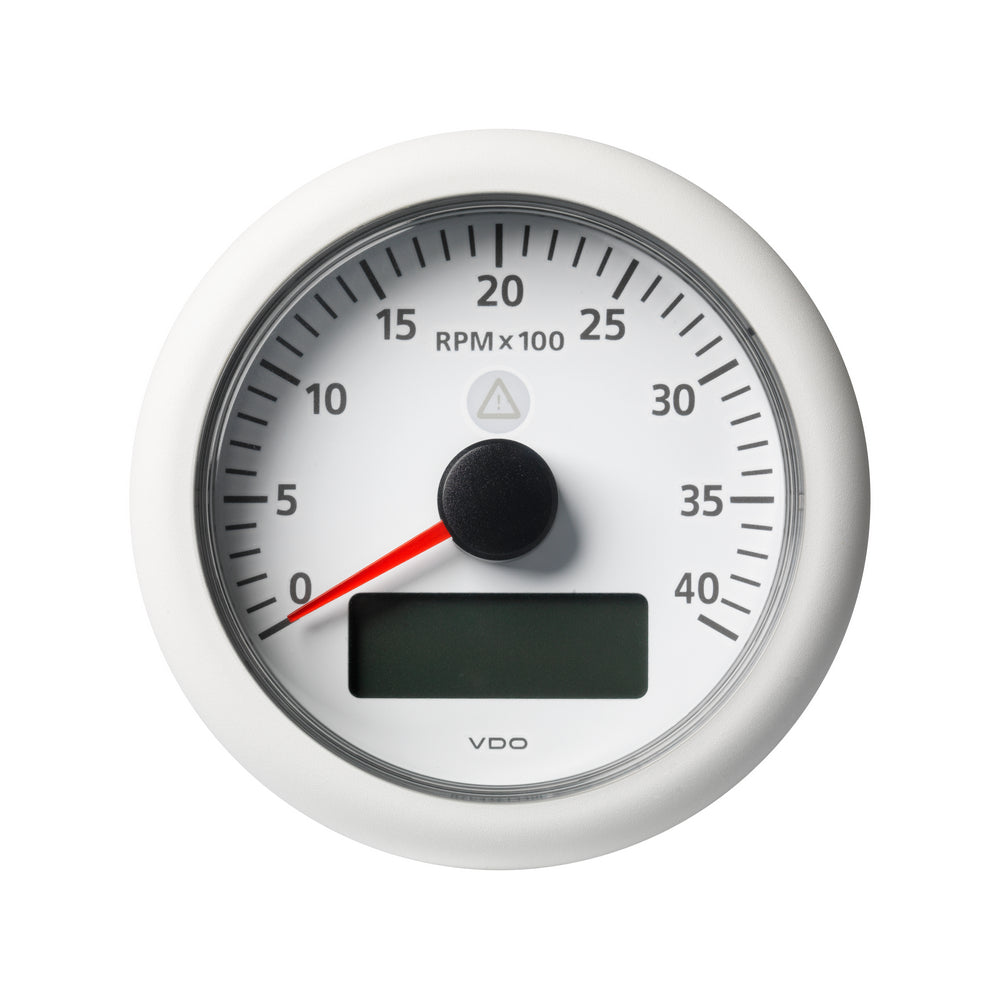 Veratron VDO Viewline 4000 RPM Tachometer with E/H - 85mm - White