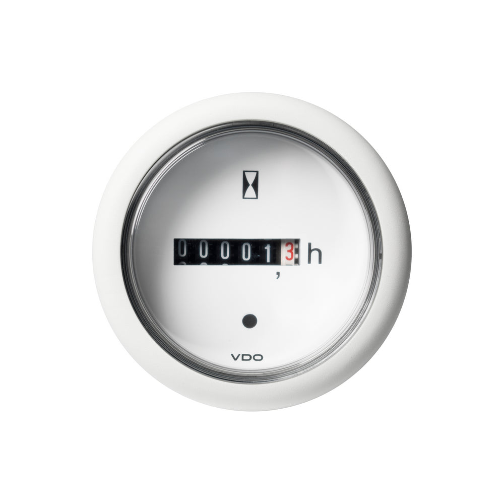 Veratron VDO Viewline Engine Hour Meter - 52mm - White - DISCONTINUED
