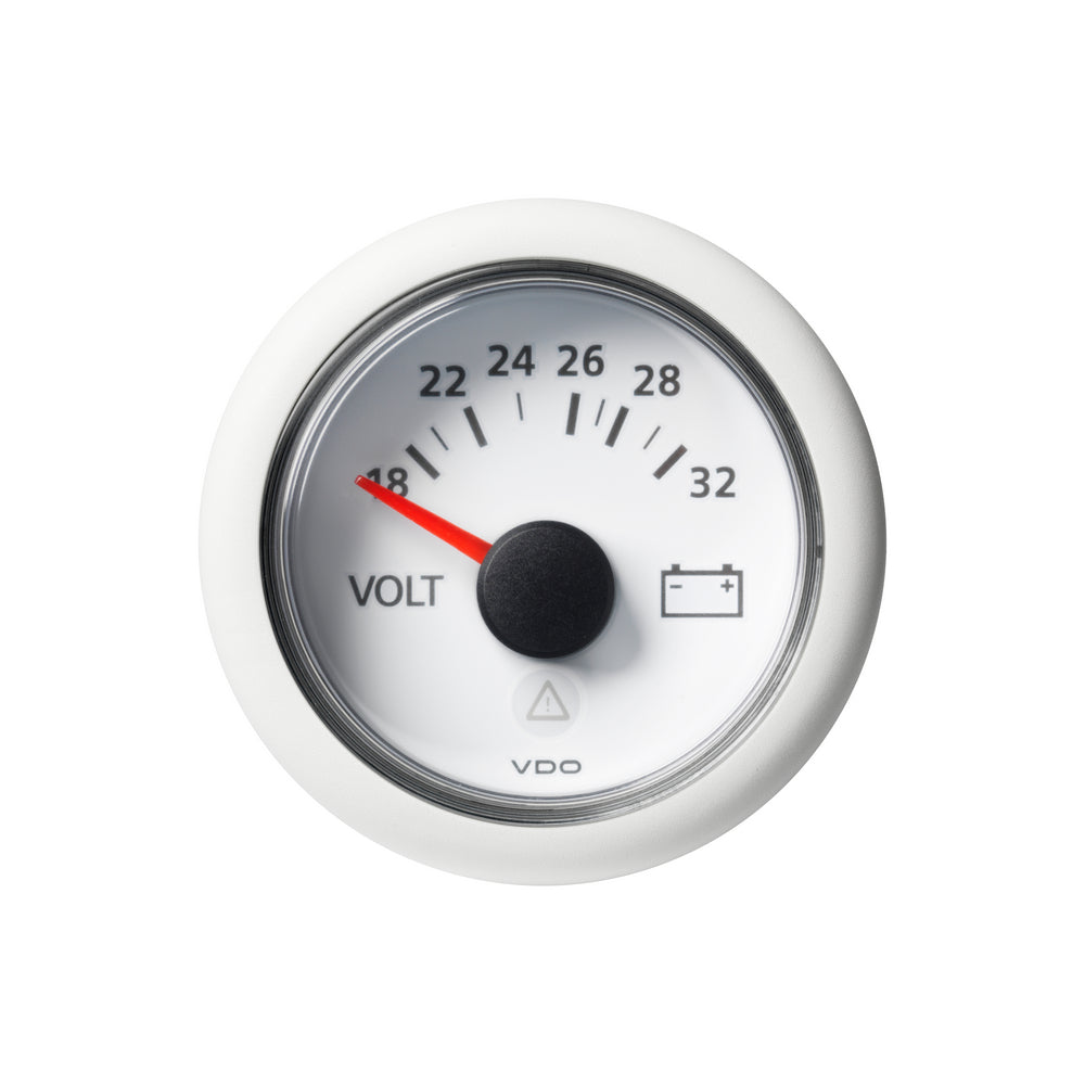 Veratron VDO Viewline Voltmeter 18-32V - 52mm - White