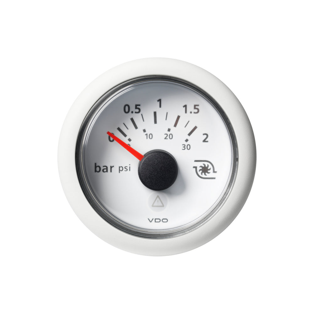 Veratron VDO Viewline Pressure Gauge 0-2 Bar - 52mm - White