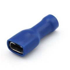 Blue Fully Insulated 6.3mm Female Spade Terminal - Pack of 50