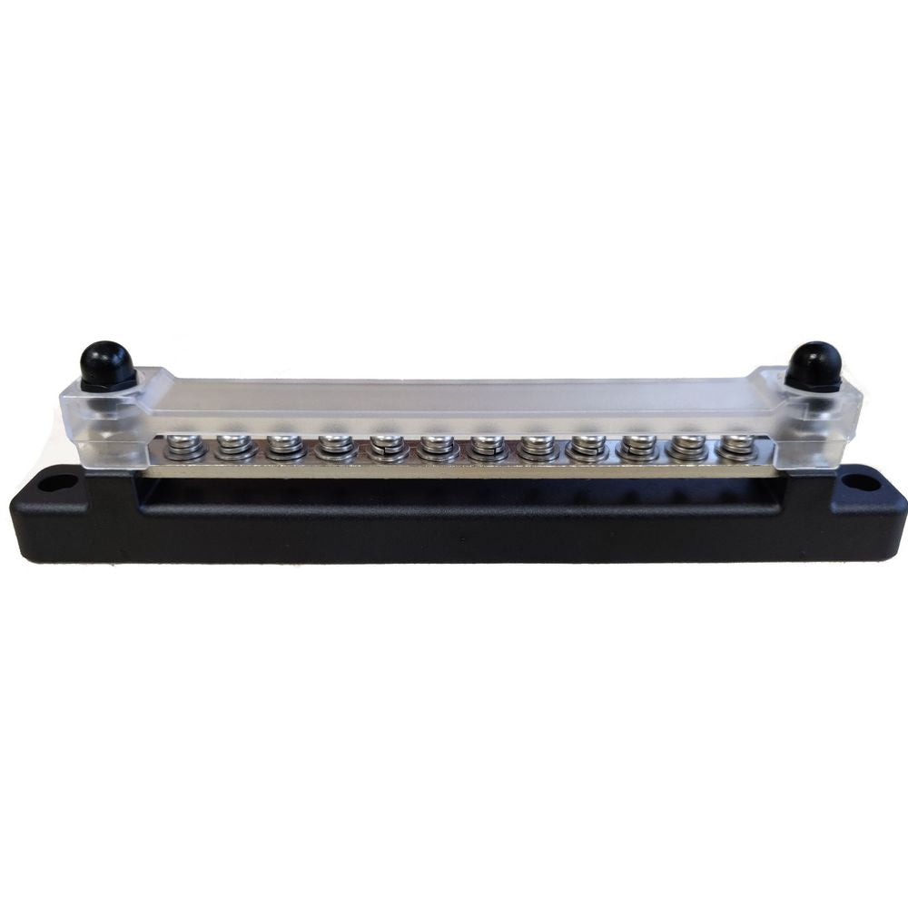 150A 12 Screw Tinned Busbar with Transparent Cover
