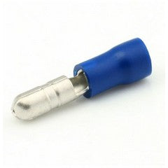 Blue Insulated 4mm Male Bullet Terminal - Pack of 50