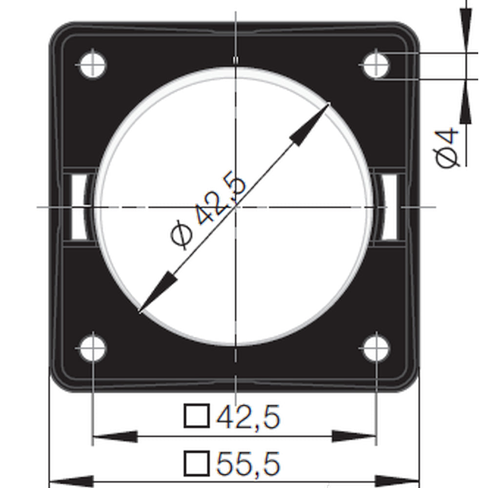 Berker &#39;DIN&#39; Power Socket Outlet - Anthracite Black