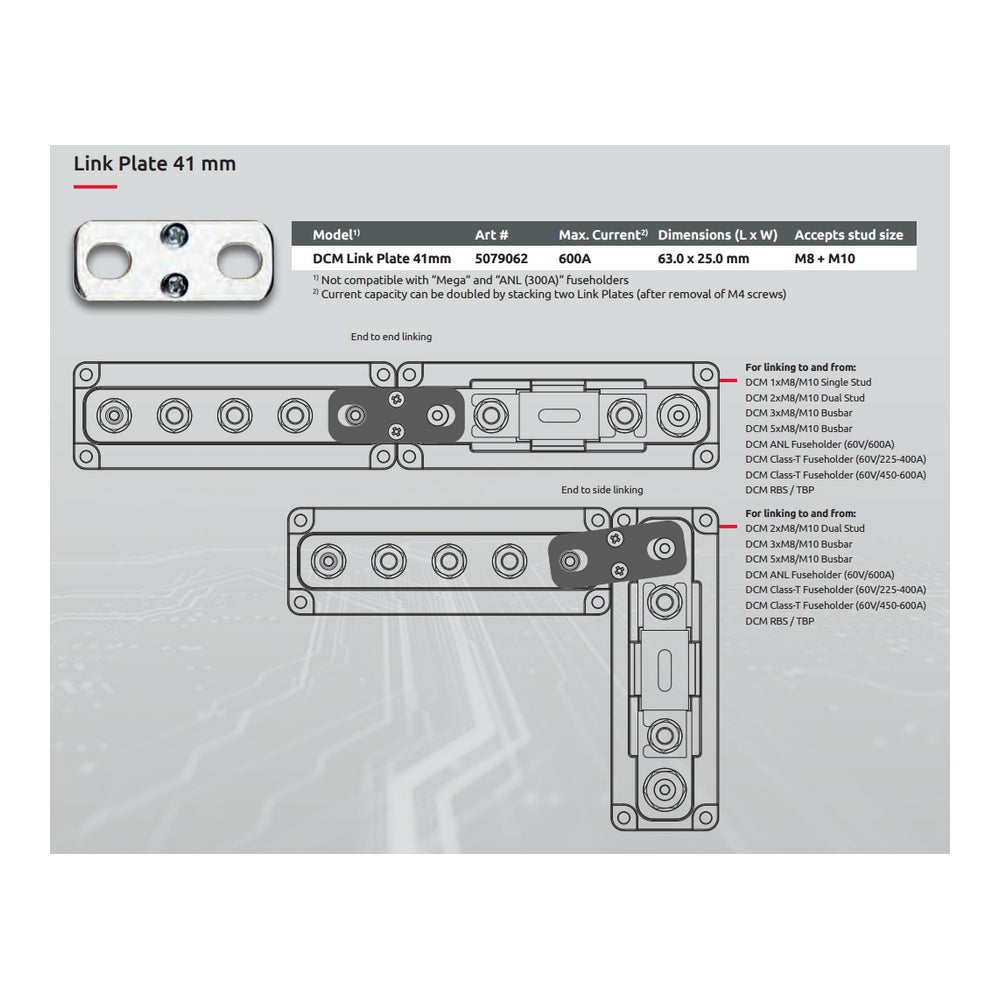 TBS DCM Link Plate 41mm Pitch (600A)