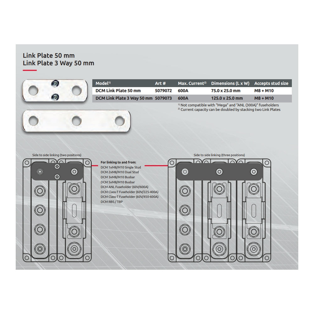TBS DCM Link Plate 50mm Pitch (600A)