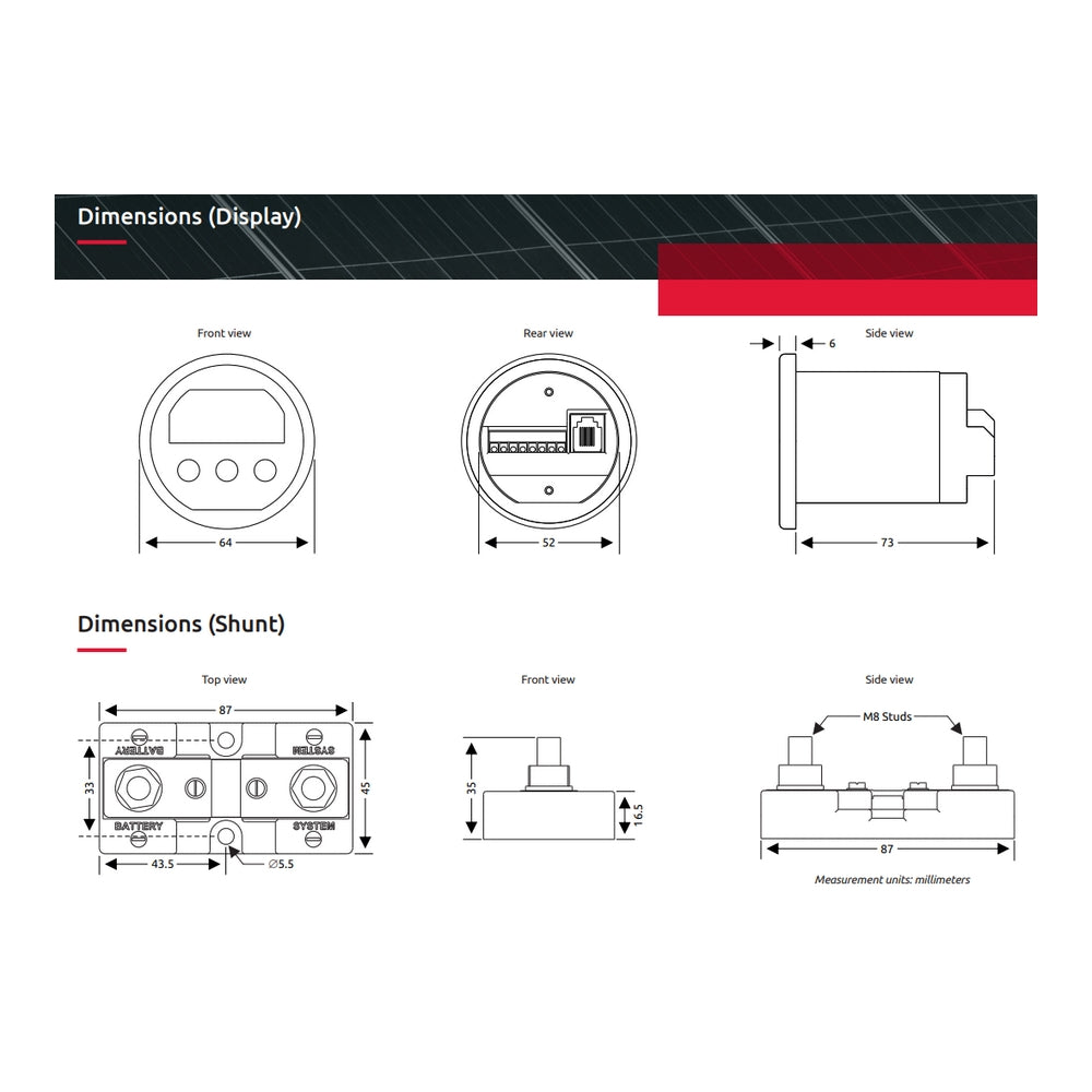 TBS Expert Lite Battery Monitor with 500A Shunt