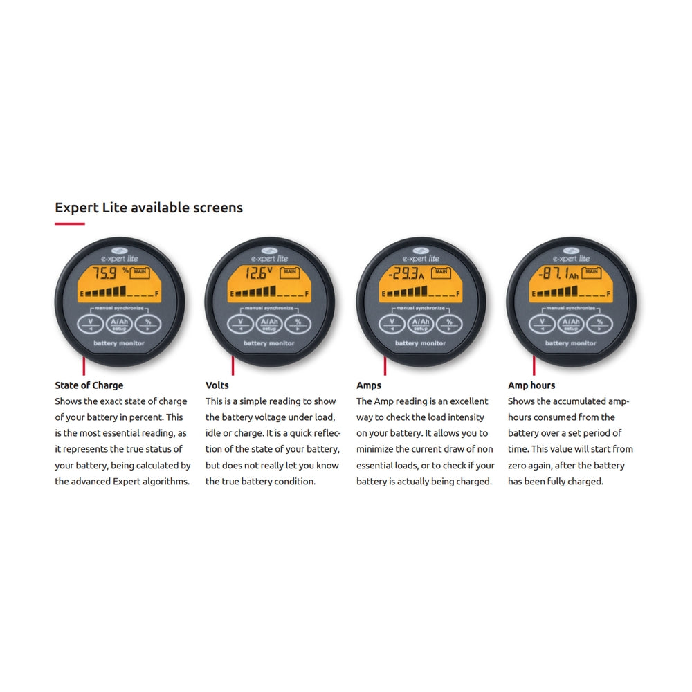 TBS Expert Lite Battery Monitor with 500A Shunt