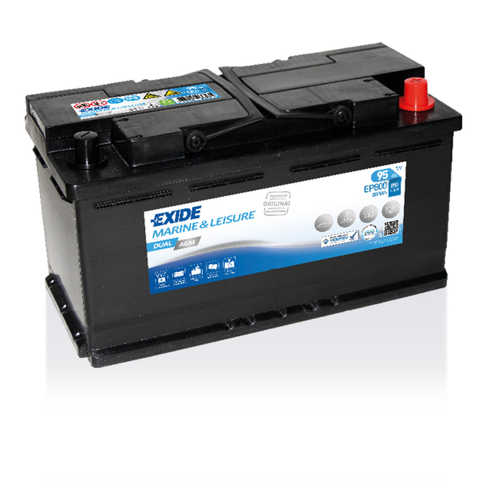 Exide Marine &amp; Multifit - Dual AGM Battery - 92Ah / 850CCA