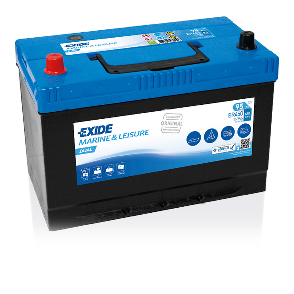 Exide Marine &amp; Multifit - Dual Flooded Battery - 95Ah / 650CCA