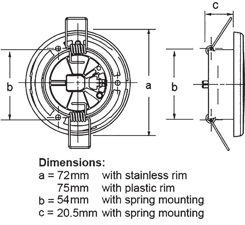 Hella Marine EuroLED 75 - Cool White - 24V
