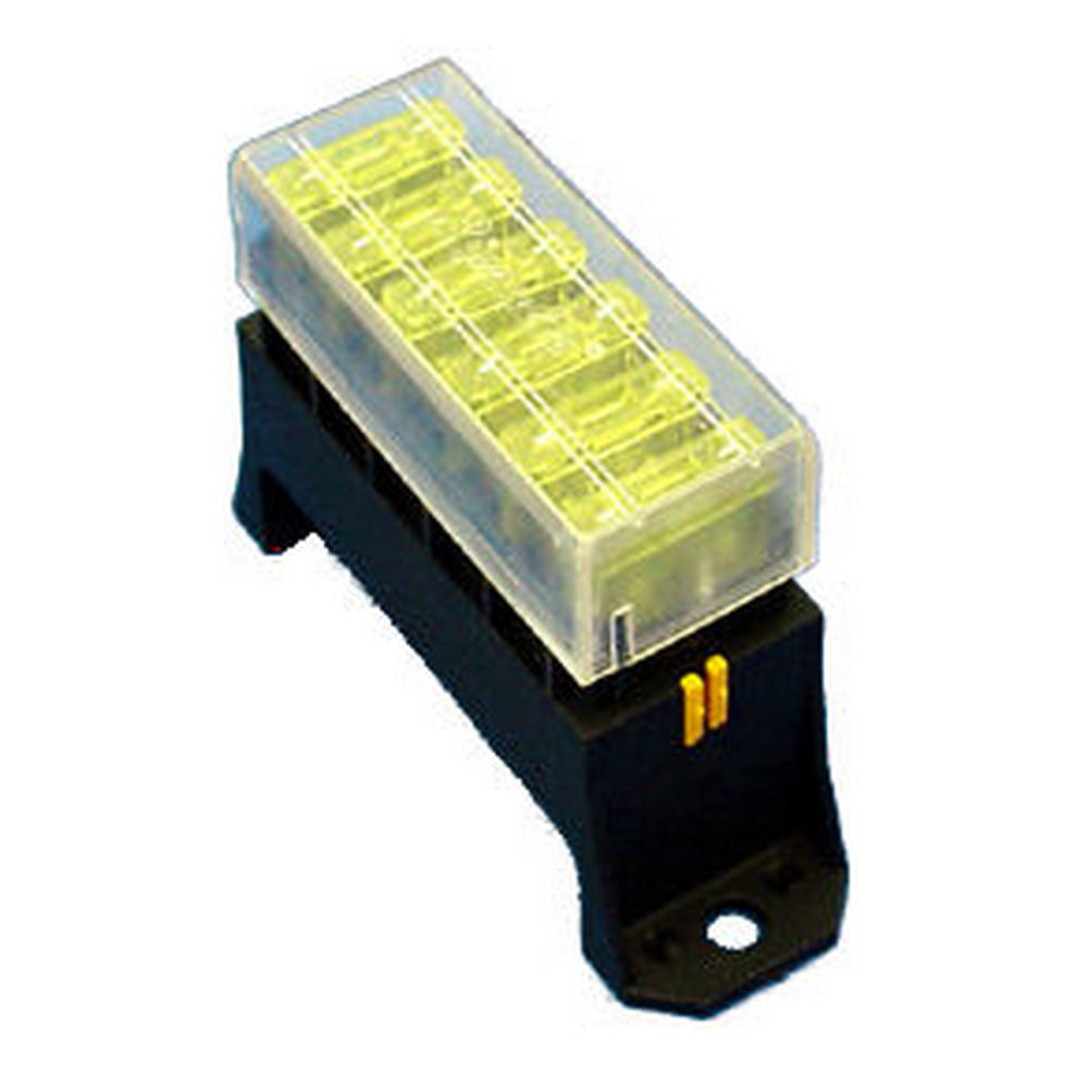 6 Way Fuse Holder &amp; Cover - Rear Entry