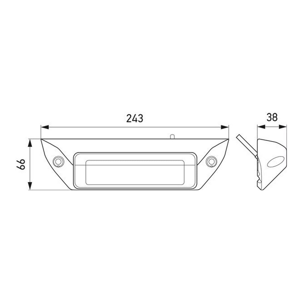 Hella Marine FMS Low Profile LED Deck Lamp - 2500lm - White