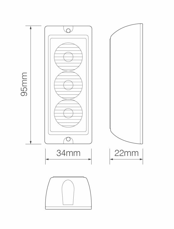 Amber 3 Way LED Flashing Module CLEARANCE