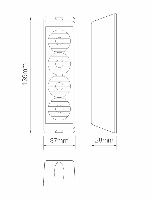 Amber 4 Way LED Flashing Module