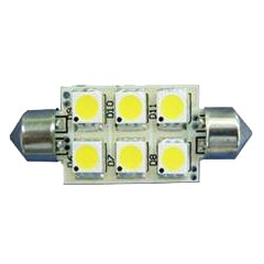Warm White 10-30V LED Festoon Bulb - 97 Lumens - 44mm