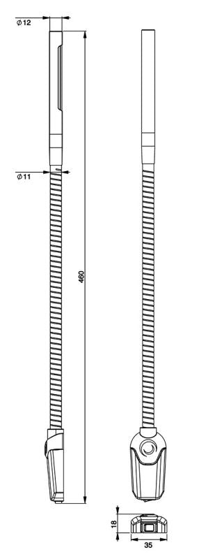 Labcraft Red &amp; White Slimline LED Chart/Map Light 24V