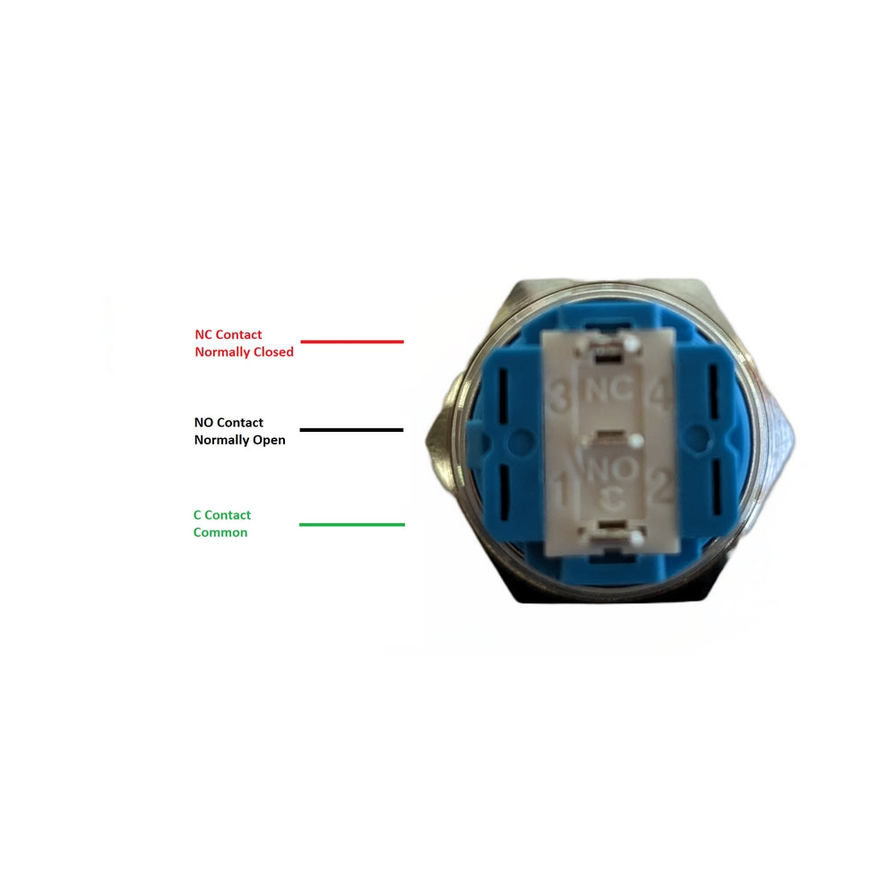 Anti Vandal Stainless Steel Push Switch with Connector