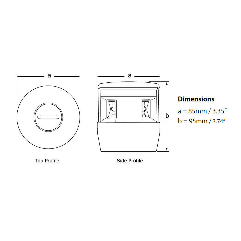 Hella Marine 2NM NaviLED Tri-Colour &amp; Anchor Navigation Lamp