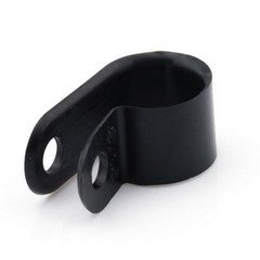 12.6mm Black Nylon P Clip - Pack of 50