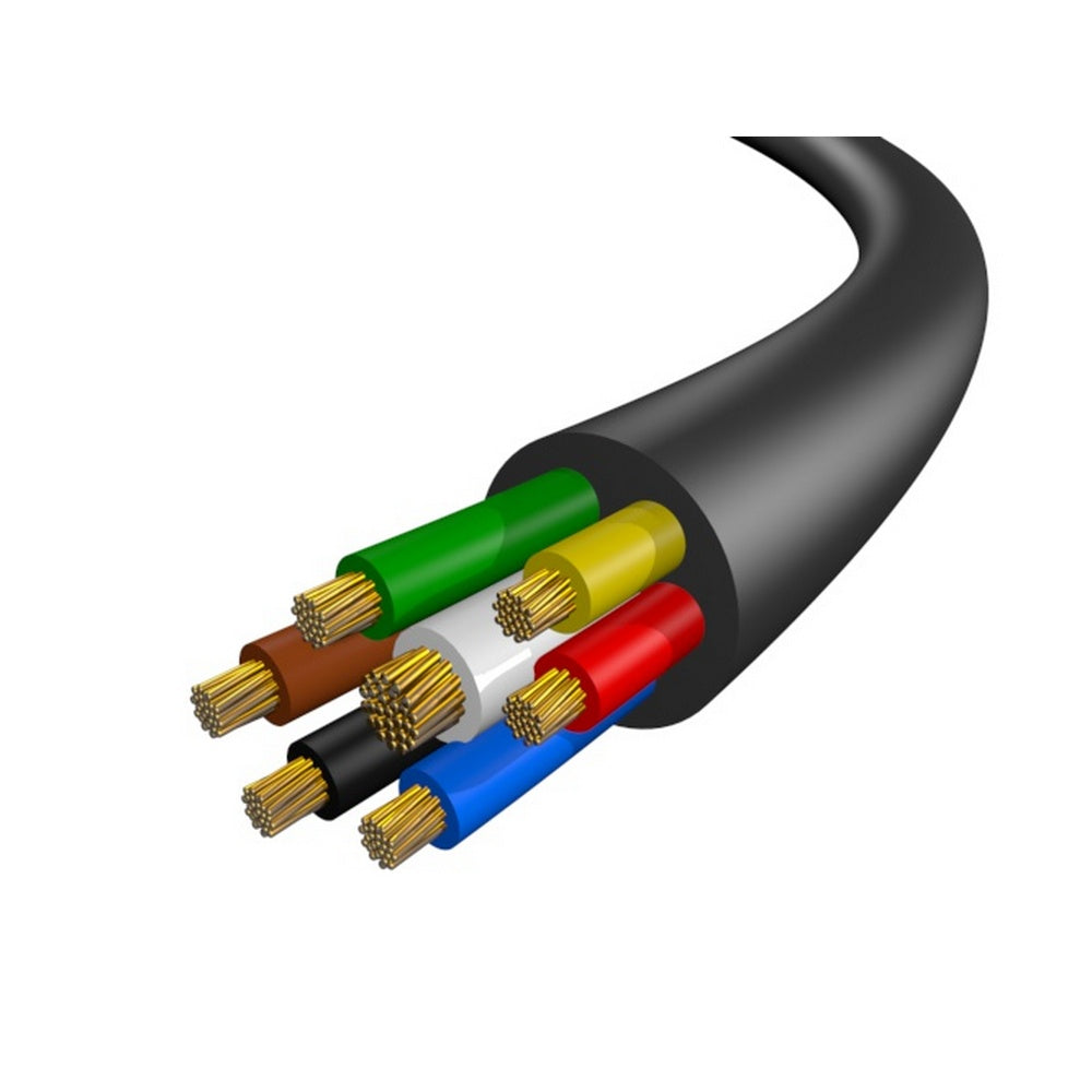 7 Core Thin Wall Cable 1mm/17 AWG 16.5A - Select Reel Size