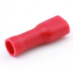 Red Fully Insulated 4.8mm Female Spade Terminal - Pack of 50