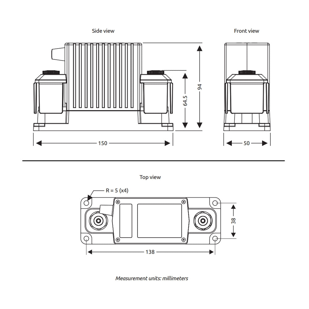 TBS DCM Remote Battery Switch 24V 500A with Panel Switch