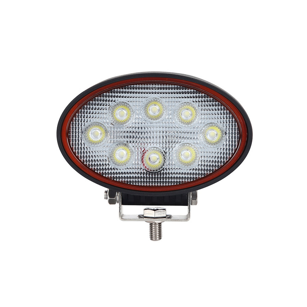 Oval LED Work Light Black Housing- 12/24V DC