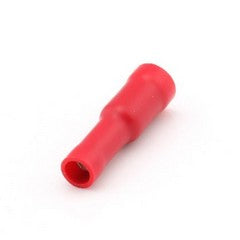 Red Insulated 4mm Female Bullet Terminal - Pack of 50