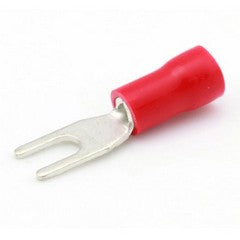 Red Insulated 5.3mm Fork Terminal - Pack of 50
