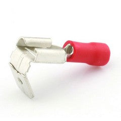Red Insulated 6.3mm Piggy Back Spade Terminal - Pack of 50