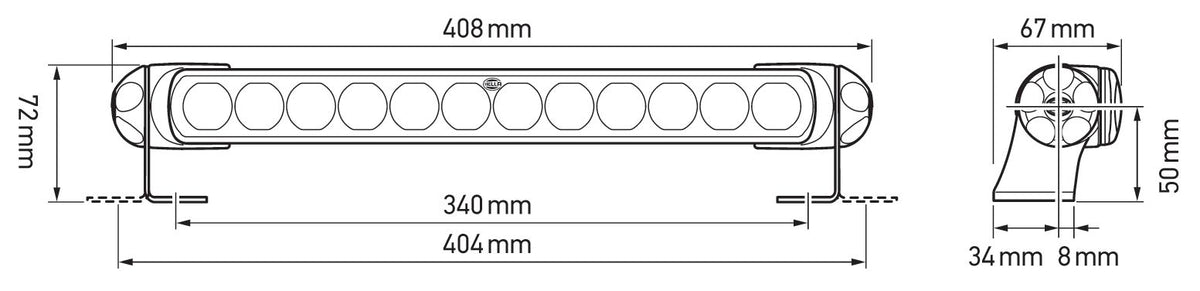 Hella Marine Sea Hawk-XLB Wide Spread LED Floodlight - Black Housing 9-33V DC