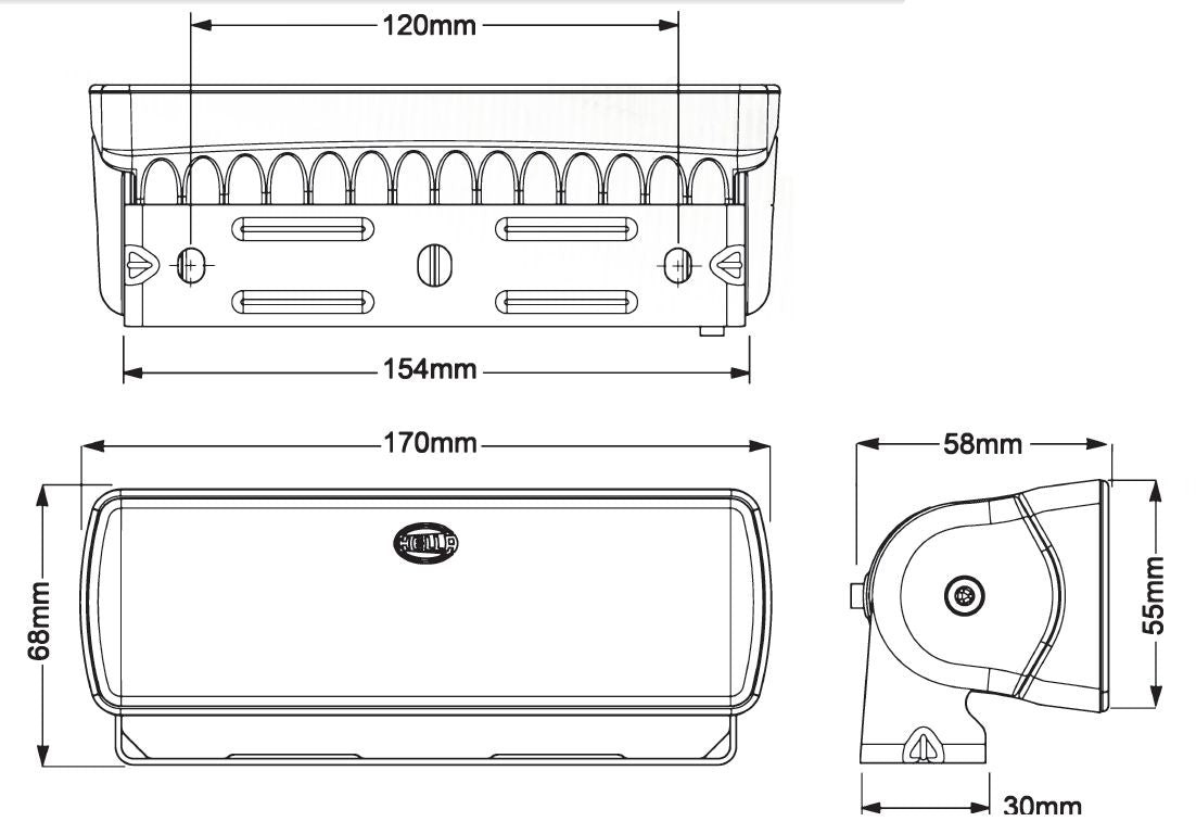 Hella Marine Sea Hawk-XLR Spot LED Floodlight - White Housing 9-33V DC
