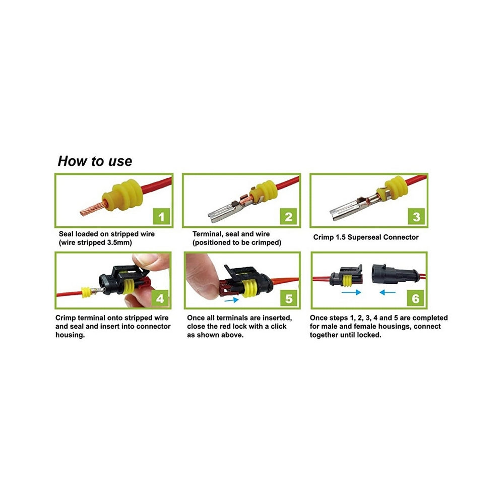1 Way Male Superseal Connector 14A