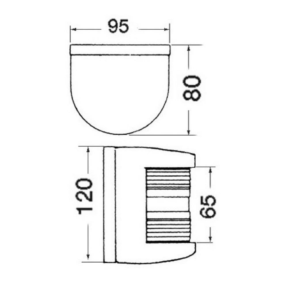 Osculati Utility 78 Masthead Navigation Light - White - 12V 25W Bulb